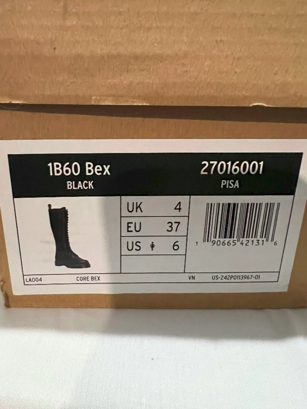 Dr. Martens women's 1B60 Bex black leather lace-up knee-high boots - Picture 2 of 8